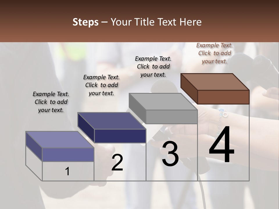 A Person Holding A Microphone In Front Of Microphones PowerPoint Template