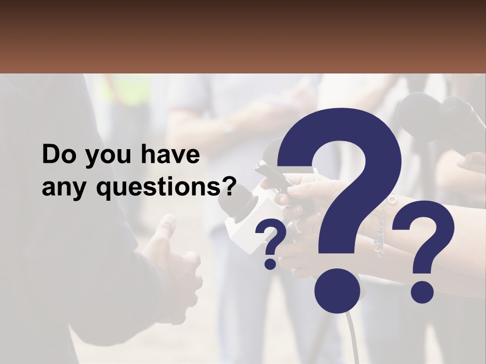 A Person Holding A Microphone In Front Of Microphones PowerPoint Template