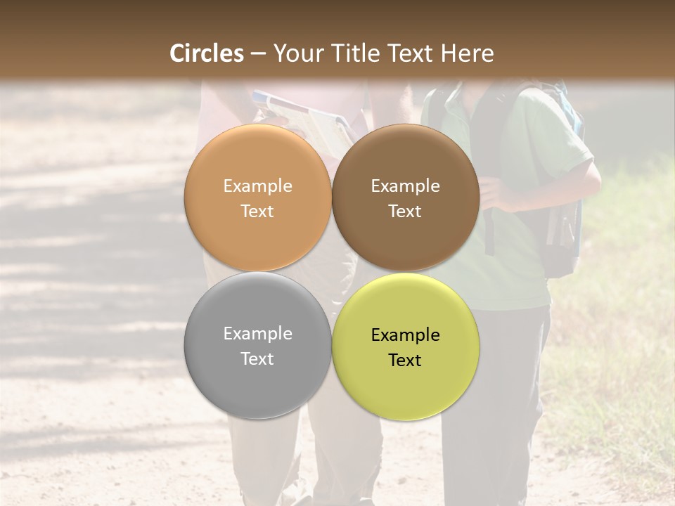 A Man And A Boy Walking Down A Dirt Road PowerPoint Template