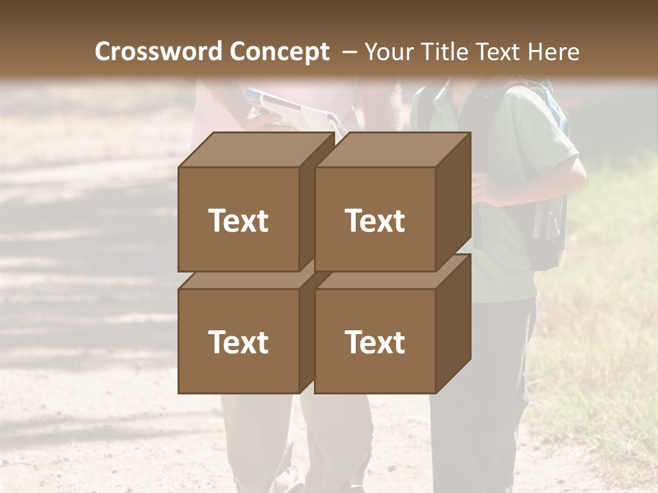 A Man And A Boy Walking Down A Dirt Road PowerPoint Template