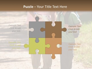 A Man And A Boy Walking Down A Dirt Road PowerPoint Template