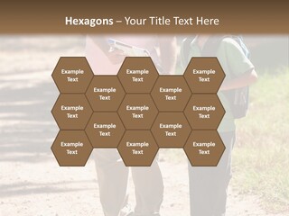 A Man And A Boy Walking Down A Dirt Road PowerPoint Template