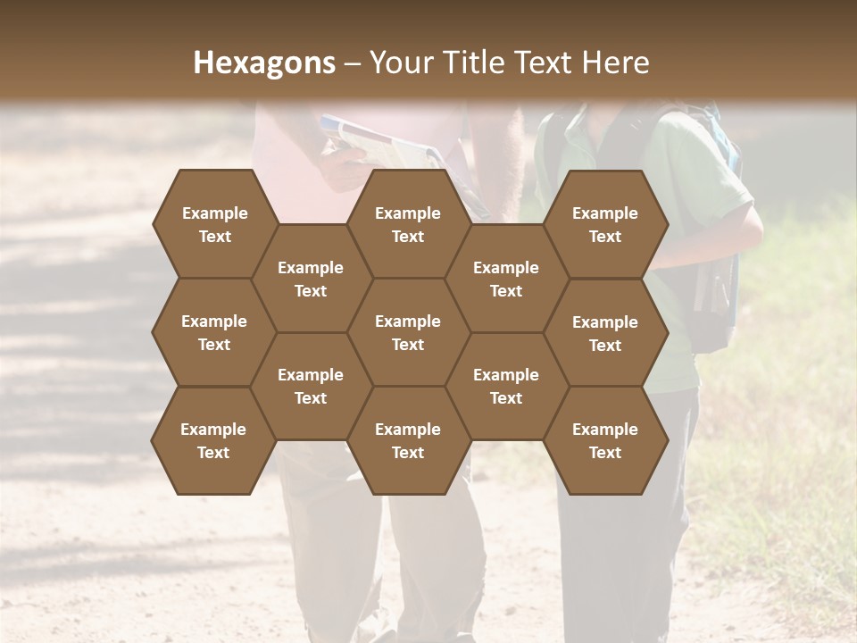 A Man And A Boy Walking Down A Dirt Road PowerPoint Template