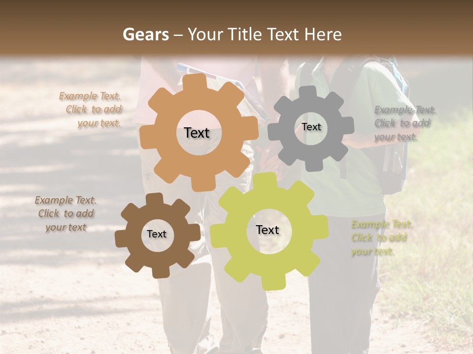 A Man And A Boy Walking Down A Dirt Road PowerPoint Template