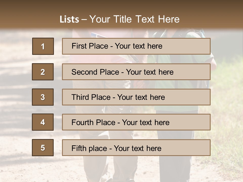 A Man And A Boy Walking Down A Dirt Road PowerPoint Template
