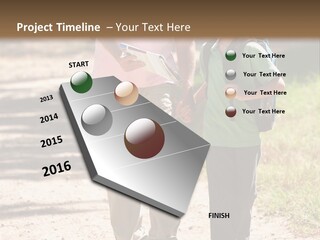 A Man And A Boy Walking Down A Dirt Road PowerPoint Template