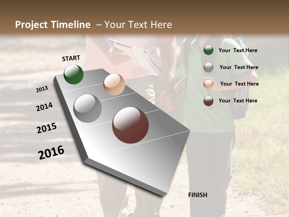 A Man And A Boy Walking Down A Dirt Road PowerPoint Template