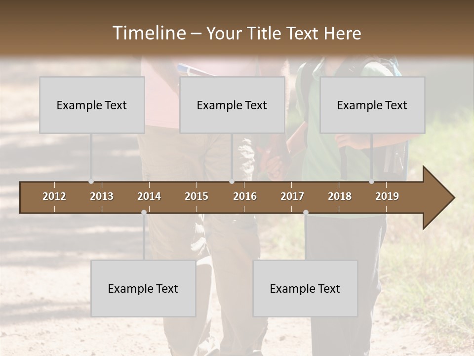 A Man And A Boy Walking Down A Dirt Road PowerPoint Template