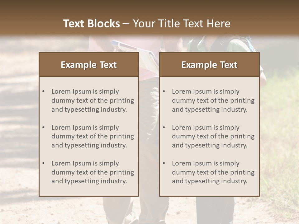 A Man And A Boy Walking Down A Dirt Road PowerPoint Template