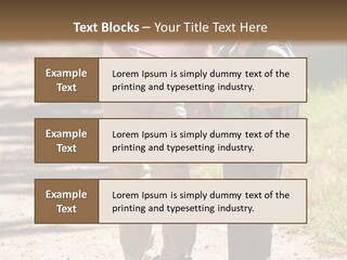 A Man And A Boy Walking Down A Dirt Road PowerPoint Template