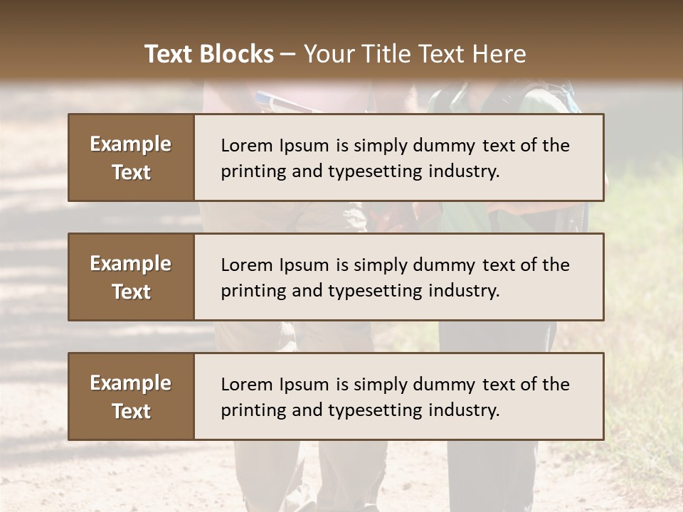 A Man And A Boy Walking Down A Dirt Road PowerPoint Template