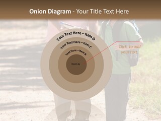 A Man And A Boy Walking Down A Dirt Road PowerPoint Template