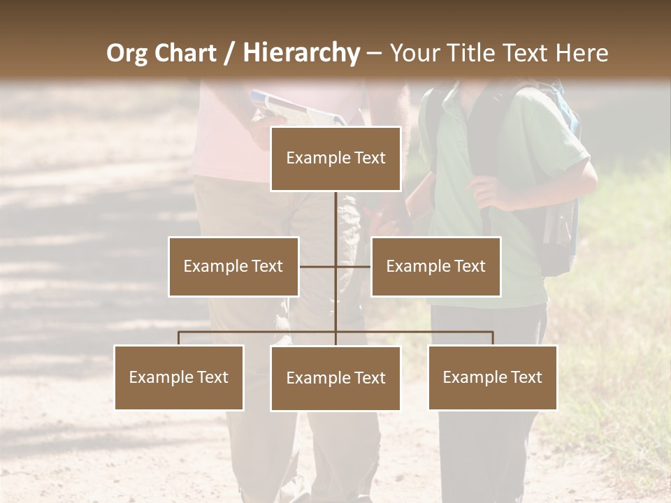 A Man And A Boy Walking Down A Dirt Road PowerPoint Template