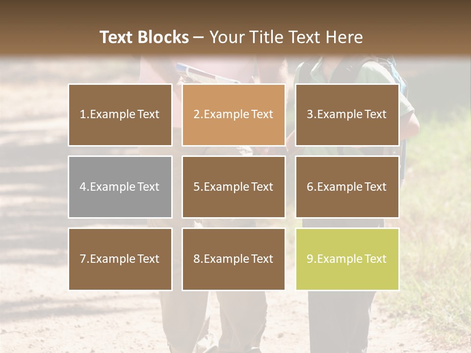 A Man And A Boy Walking Down A Dirt Road PowerPoint Template