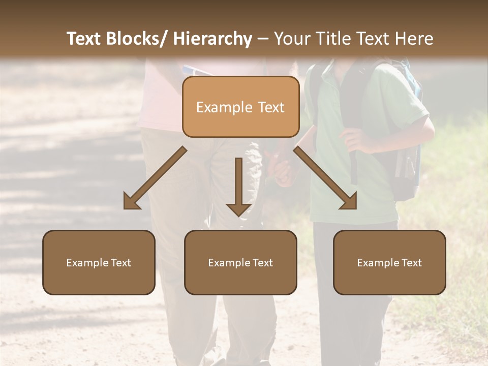 A Man And A Boy Walking Down A Dirt Road PowerPoint Template