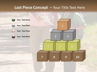 A Man And A Boy Walking Down A Dirt Road PowerPoint Template