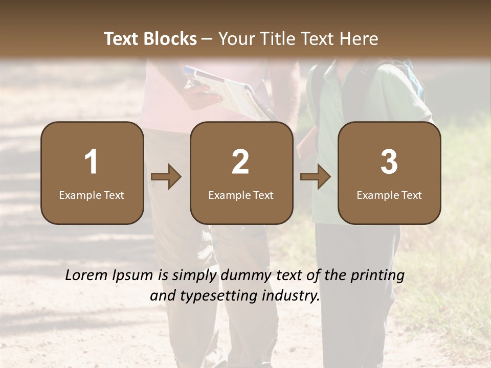 A Man And A Boy Walking Down A Dirt Road PowerPoint Template