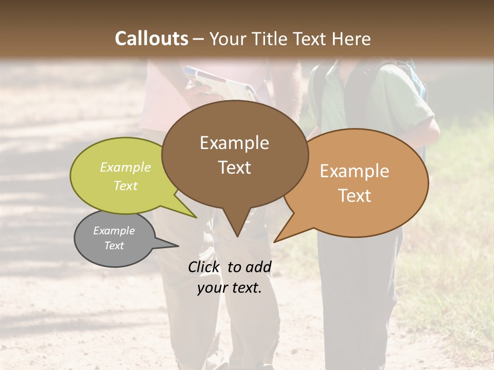 A Man And A Boy Walking Down A Dirt Road PowerPoint Template