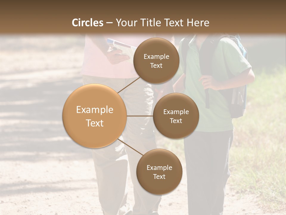 A Man And A Boy Walking Down A Dirt Road PowerPoint Template