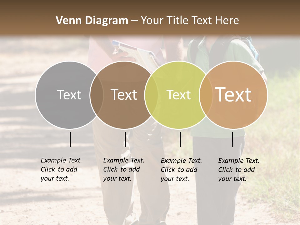A Man And A Boy Walking Down A Dirt Road PowerPoint Template