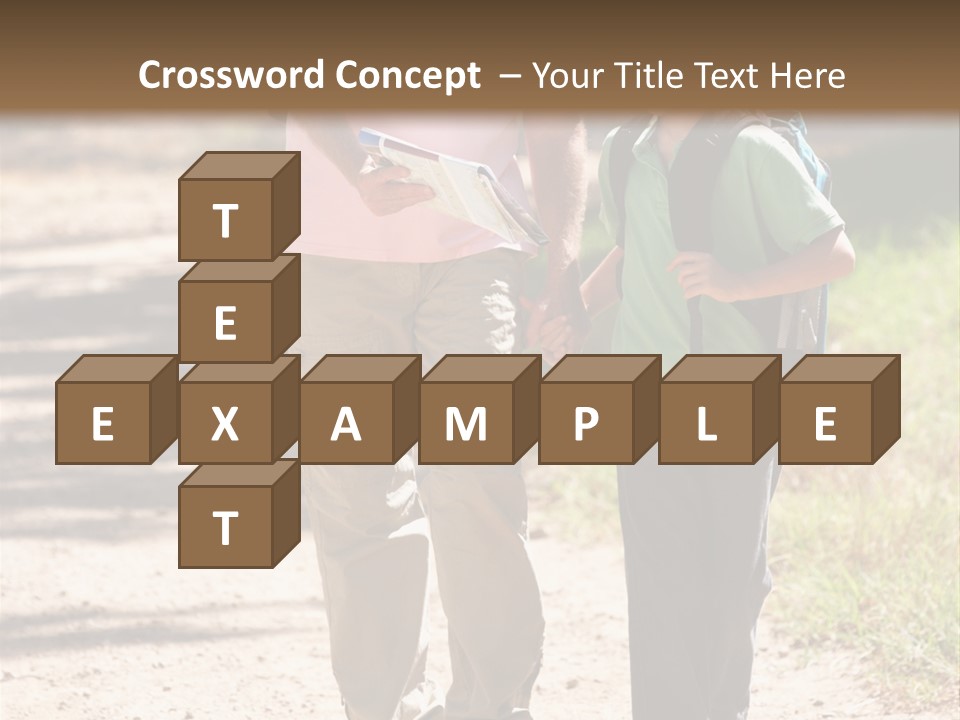 A Man And A Boy Walking Down A Dirt Road PowerPoint Template