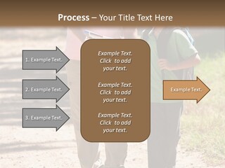 A Man And A Boy Walking Down A Dirt Road PowerPoint Template