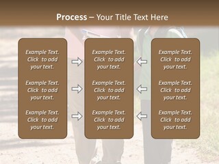 A Man And A Boy Walking Down A Dirt Road PowerPoint Template