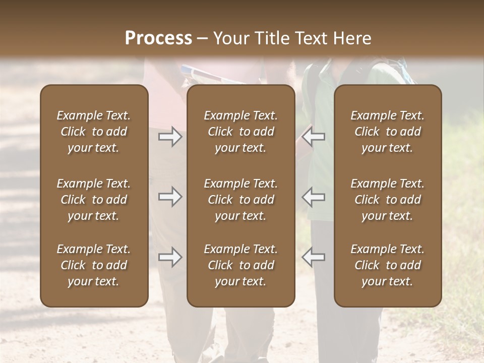 A Man And A Boy Walking Down A Dirt Road PowerPoint Template
