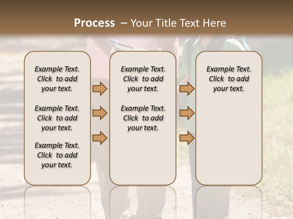 A Man And A Boy Walking Down A Dirt Road PowerPoint Template