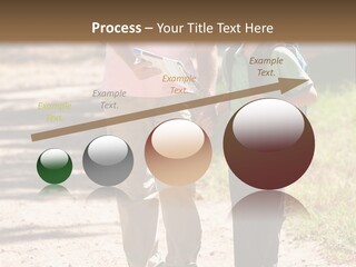 A Man And A Boy Walking Down A Dirt Road PowerPoint Template