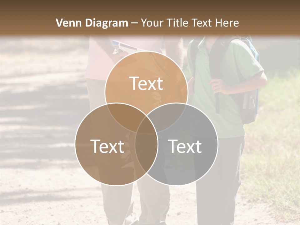 A Man And A Boy Walking Down A Dirt Road PowerPoint Template