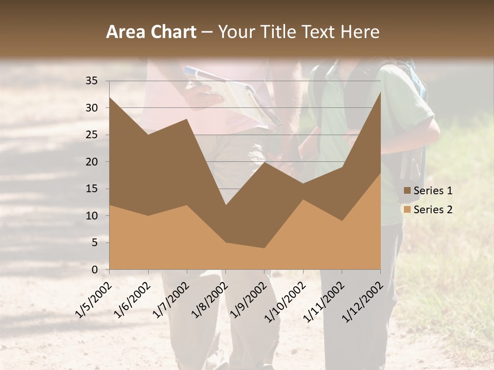 A Man And A Boy Walking Down A Dirt Road PowerPoint Template