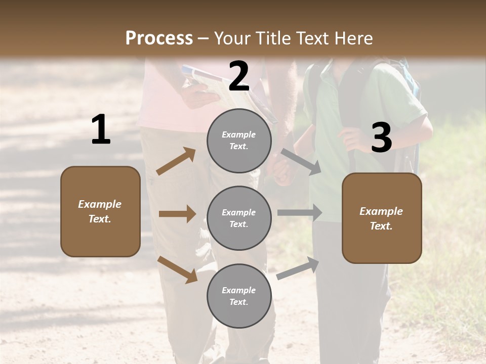 A Man And A Boy Walking Down A Dirt Road PowerPoint Template