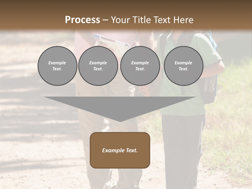 A Man And A Boy Walking Down A Dirt Road PowerPoint Template