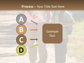 A Man And A Boy Walking Down A Dirt Road PowerPoint Template