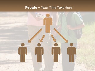 A Man And A Boy Walking Down A Dirt Road PowerPoint Template