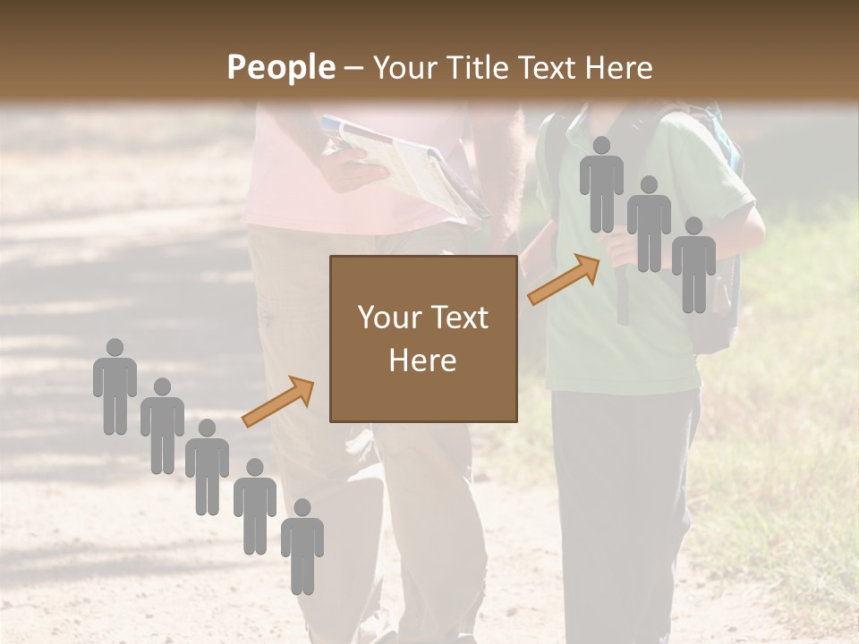 A Man And A Boy Walking Down A Dirt Road PowerPoint Template