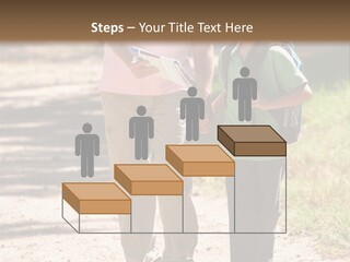 A Man And A Boy Walking Down A Dirt Road PowerPoint Template