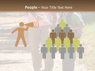 A Man And A Boy Walking Down A Dirt Road PowerPoint Template