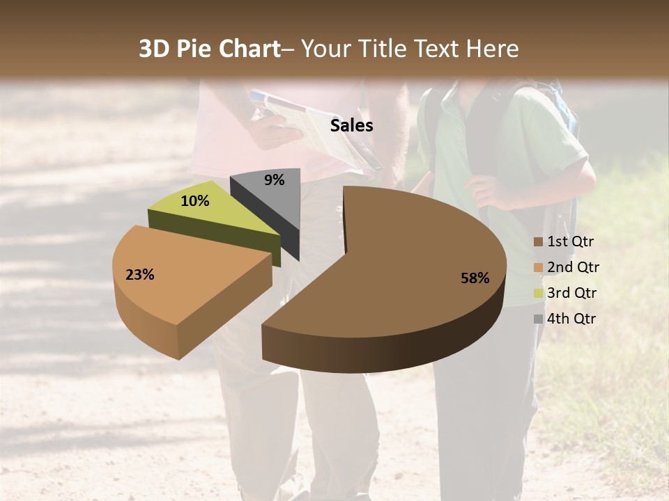 A Man And A Boy Walking Down A Dirt Road PowerPoint Template
