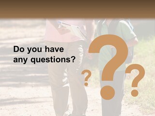 A Man And A Boy Walking Down A Dirt Road PowerPoint Template