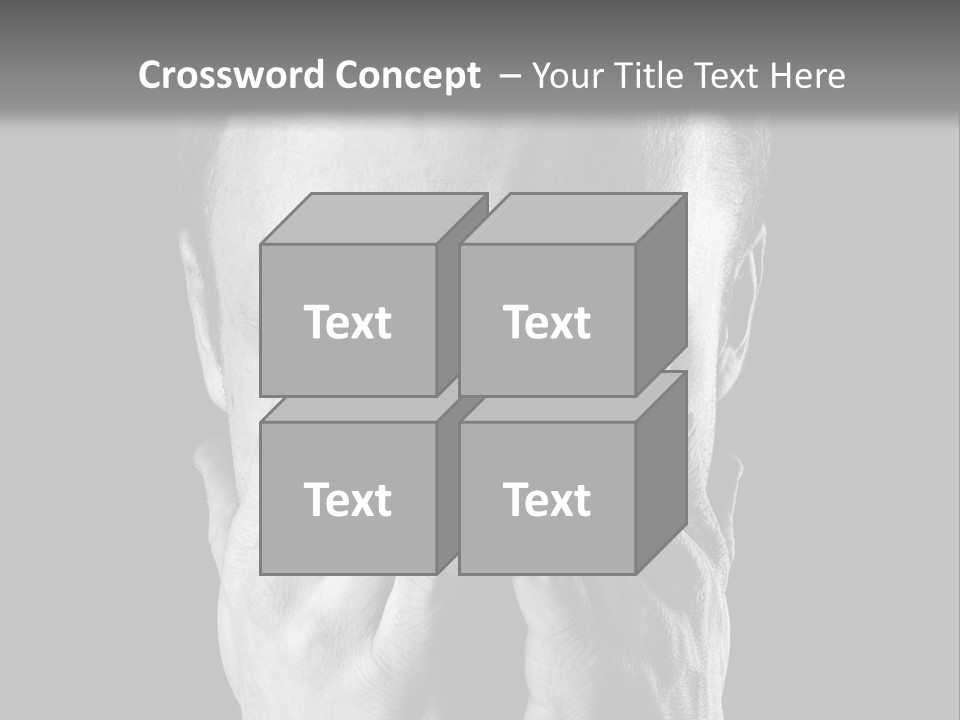 A Man Covering His Face With His Hands PowerPoint Template