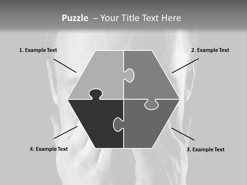 A Man Covering His Face With His Hands PowerPoint Template