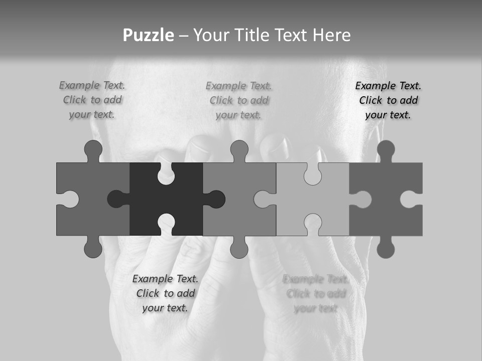 A Man Covering His Face With His Hands PowerPoint Template