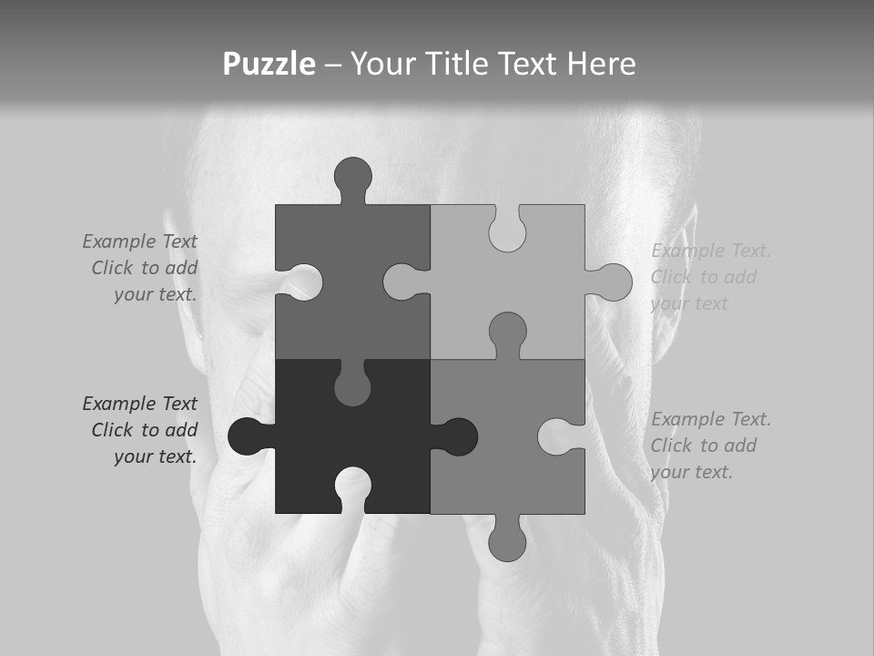 A Man Covering His Face With His Hands PowerPoint Template