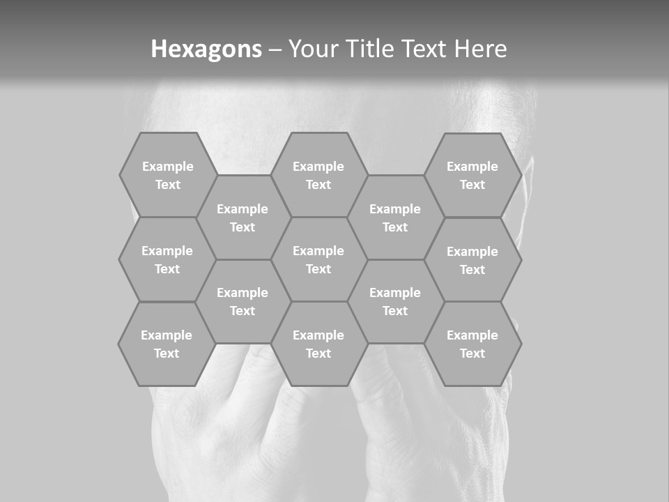 A Man Covering His Face With His Hands PowerPoint Template