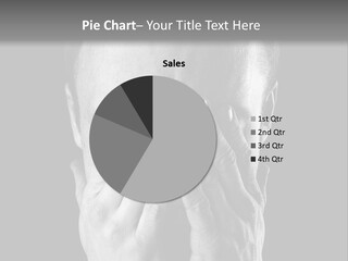 A Man Covering His Face With His Hands PowerPoint Template