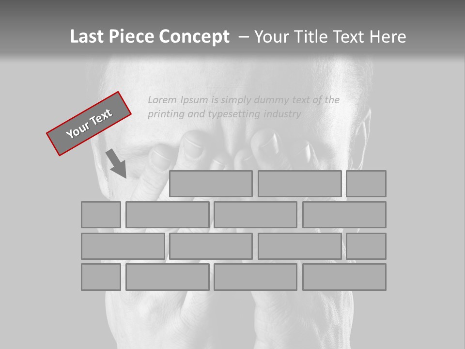 A Man Covering His Face With His Hands PowerPoint Template