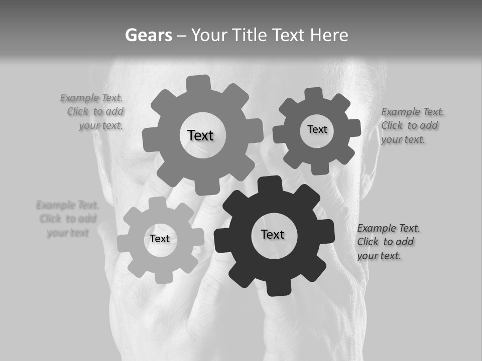 A Man Covering His Face With His Hands PowerPoint Template