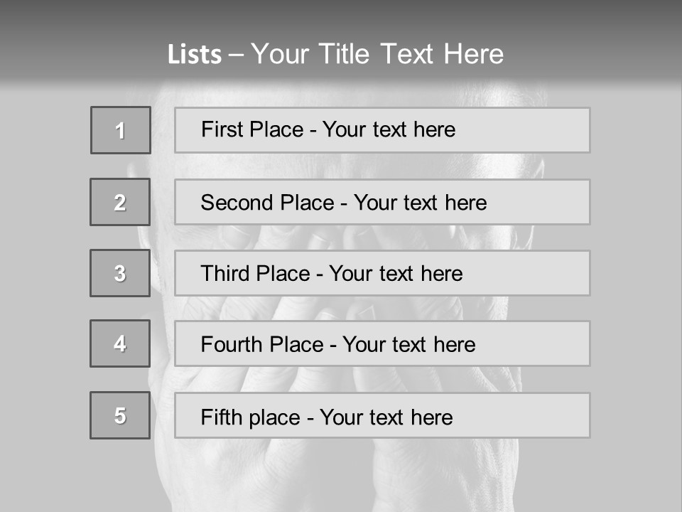A Man Covering His Face With His Hands PowerPoint Template